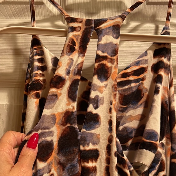 Mercer & Madison medium racer back beige brown tank dress - Picture 6 of 6